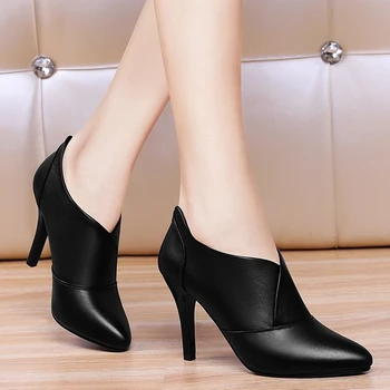 Cresfimix femei clasic-negru de înaltă calitate scurte, pantofi cu toc doamna toamnă rece și iarna roșu glezna cizme botas mujer a6405a 18767