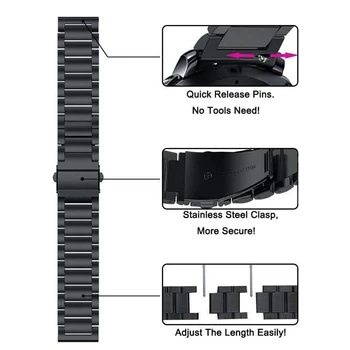 Curea Seturi pentru Samsung Galaxy Watch 3 Banda 20mm 22mm Solide din Oțel Inoxidabil Brățară pentru Galaxy Watch 41mm 45mm Plasă Bucla Curele 11170