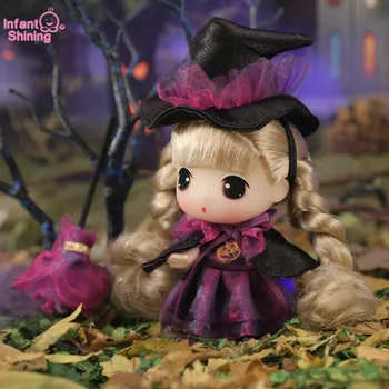 Ddung Papusa Fata de Halloween Cadou 9CM Mini Drăguț Prințesă de Învățământ Jucărie pentru Copii de Halloween, Cadou de Ziua 3 Ani 12264