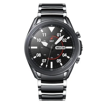 Din oțel inoxidabil + ceramica curea pentru Samsung Galaxy Watch 3 45mm 41mm Trupa Încheietura mâinii Active 2 44mm 40 mm / Treapta S3 Watchband Brățară 4440
