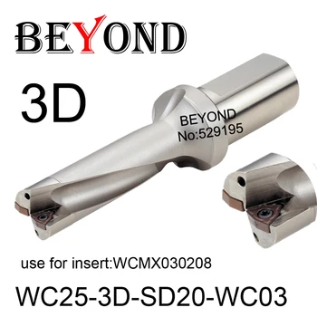 DINCOLO de WC 3D 20mm 20.5 mm WC25-3D-SD20-WC03 SD25.5 U Foraj folosi Insertii Carbură WCMT WCMT030208 Burghiu Indexabile Unelte CNC 4260