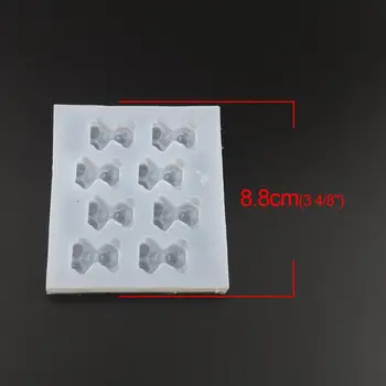 Doreen Cutie de Rasina de Silicon Mucegai Pentru a Face Bijuterii Dreptunghi Alb Urs Drăguț DIY Moda Bijuterii Cadouri 88mm x 78mm, 1 Bucata