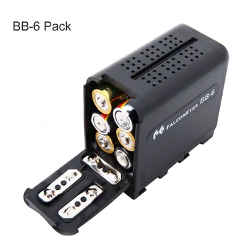 FALCON OCHII BB-6 6 buc Baterie AA Cazul Pack Putere ca NP-F970 pentru Video cu LED-uri Lampă Panouri luminoase sau Monitor YN300 III,DV-160V 9827