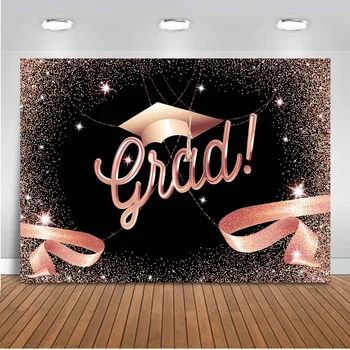 Felicitări Grad Fondul a crescut de aur Absolvire, bal, petrecere de 2020 banner de fundal pentru studio foto personaliza consumabile prop 36868