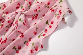 Femei Pure Silk top fără mâneci Cămașă Bluză Cravată Gât Arc cires roz marimea M-AM JN488 1502