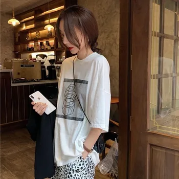 Femei Seturi cu Maneci Scurte T-shirt Simplu Leopard Pantaloni Harajuku Talie Elastic Liber Casual Respirabil Moale Ulzzang Elegant Chic 11875