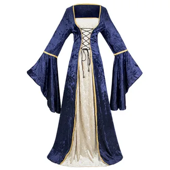 Femei victoria maneca Clopot pachet corset Dantela-up medieval, Renascentist rochie de epocă medievală costum de performanță îmbrăcăminte 24152