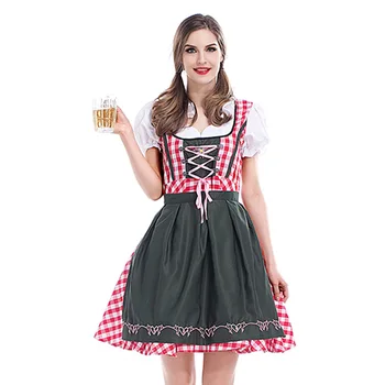 Femeile Adulte Oktoberfest Dirndl Costum De Bere Bavaria Fata De Partid Târfă Costum Fantasia Tinuta 26024