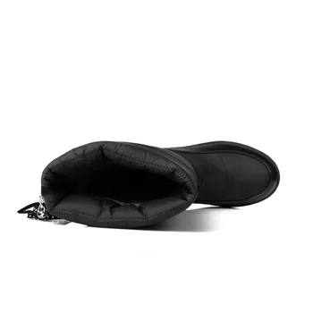 GOXPACER Cizme de Iarna pentru Femei Termică Pantofi Femei Ciucure de Culoare Solidă Cald Pene Casual, Cizme de Zăpadă de Moda Rotund Toe Toate Meci de Noi 0