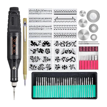 Gravor Electric Mini Gravură Pen Kit Rotoray Trusa de scule pentru Metal, Sticlă, Ceramică Bijuterii Diy, UE Plug 4851