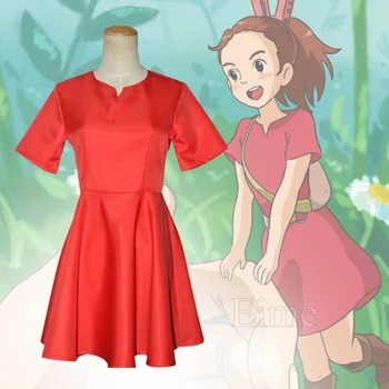 Hayao Miyazaki Filmul The Secret World Of Arrietty Cosplay Costum Carnaval de Halloween Rochie Rosie Pentru Femei și Copii Personalizate 1489