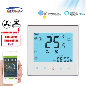 HESSWAY TUYA 2PIPE comutator de temperatura termostat WIFI pentru 0-10V proporțională integrală vavle&fan 0
