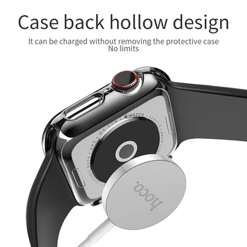 HOCO Ceas de Lux Caz Pentru Apple Watch 4 5 40mm Cadru 44mm PC Placare Caz Pentru iWatch Seria 4 5 Ceas Coajă de Protecție Acoperă 30332
