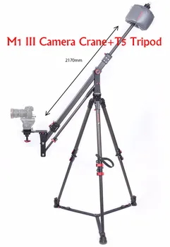 IFOOTAGE M1-III mini Camera Jib Crane Fibra de Carbon Tub + Picioare din Aluminiu IFOOTAGE Taur Sălbatic T5 Cameră Video Profesională Trepied 0
