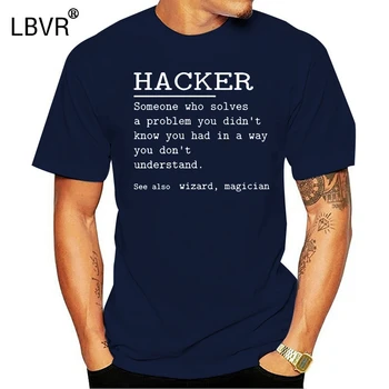 Imprimarea Amuzant Casual Hacker T-Shirt Pentru Bărbați Bumbac Hilar Harajuku Bărbați Și Femei Tricouri Albe Camisetas 0