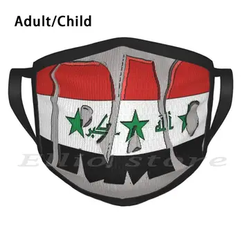 Irak Font Cu Steagul Irakian Print Amuzant Reutilizabile 1400 Eșarfă Masca De Fata Havocgirl Pakistan, Iran, Irak Irakian Turcia, Israel 0
