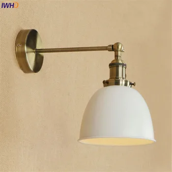 IWHD Alb Alamă Retro, Lumini de Perete Corpuri Sufragerie 4W LED Edison Scara Industrial Light Vintage Braț Lampă de Perete Lamparas 0