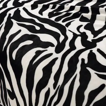 J Super Confortabil Moale Nurca Împâslire Pătură Zebra Cu Dungi Model Floral Pătură Aruncată Pe Canapea / Pat / Călătorie Respirabil 0