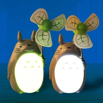 Kawaii Totoro Fan lampă de Masă Usb Reîncărcabilă Led lumina de Noapte desene animate lectură Lămpi de Birou, dormitor Alături de iluminat Copii Cadou Decor 0