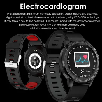 L8 Ceas Inteligent Bărbați IP68 rezistent la apa Reloj Hombre Multi-modul sport SmartWatch Cu ECG PPG Tensiunii Arteriale Rata de Inima de fitness ceas 21320