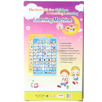 Limba engleză multifuncțional calculator comprimat jucărie,de învățare Cuvânt + Scrisoare + Forma + Numărul de educație copil puzzle Y-pad jucărie 3549