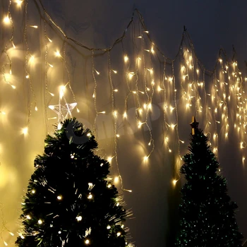 Luminile de crăciun de Decorare în aer liber 5m Ofili de 0,4-0,6 m Led-uri Cortina Sloi de gheață Șir de Lumini de Gradina Xmas Party Lumini Decorative 0