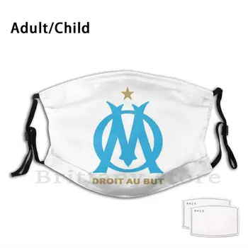 Marseille - Logo-ul Euro ligi Reutilizabile PM2.5 Filtru Masca Olympique Om 0
