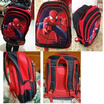 Marvel Student Rucsac Copii Drăguț Desene animate Spider Man Sac de Școală Primară, Grădiniță de Copii Rucsac PU Pungi Impermeabile 26069