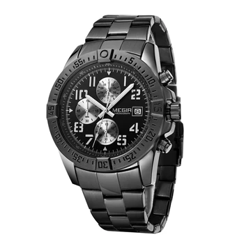 MEGIR Top Brand de Lux Ceas Cronograf Oameni de Moda din Oțel Inoxidabil Sport Bărbați Ceas Calendar Impermeabil Ceasuri Reloj Hombre 1498