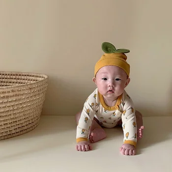 MILANCEL copil nou-născut haine de lamaie print baby body copil drăguț hat toddler boys body pentru copii haine de interior 0