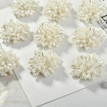 Min pentru 20buc/lot margele de decorare 31mm geometrie forma rotunda handmade floare cu Margele diy bijuterii cercei/par/îmbrăcăminte accesorii 965