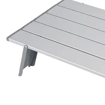 Mini Folding Tabelul De Grătar În Aer Liber Camping Cort De Uz Casnic Pat Pliabil Calculator De Birou Din Aluminiu Pliere Masă 0
