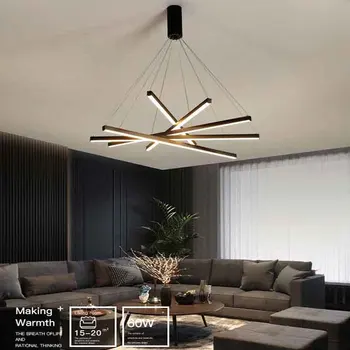 Minimalist Modern, Creativ Aluminiu cu LED Candelabru Interior Scara Linie Lungă Lampă de Tavan Candelabre Apartament Duplex Lumini 0