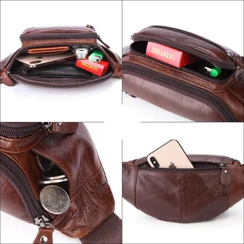 MISFITS piele naturala pachete de talie centura bărbați geanta casual borseta de calitate superioară talie sac de telefon mobil de călătorie de sex masculin saci piept 15491