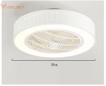 Moda minimalist, ventilator de tavan cu lampa de Interior acasă ventilator de tavan cu Lumina estompat dormitor ventilator lampa 110V/220V 28489