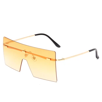 Moda Supradimensionat ochelari de Soare Femei Retro Vintage din Metal ochelari de Soare Brand de Lux de Design fără ramă de Ochelari oculos de sol feminino 0