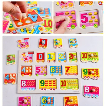 Montessori din Lemn Scrisoare Alfabet Puzzle Sudoku pentru Copii Copii de Învățare de Învățământ Pazzle Jucărie Puzzle Joc Puzzel Dropshipping 0