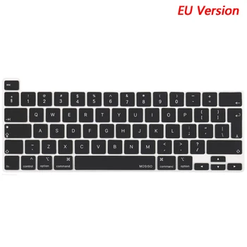 MOSISO Silicon rezistent la apa Tastatura Capac Protector Pentru MacBook Pro 16 2019 A2141 cu Touch Bara Anti-praf Negru Film Protector 25934