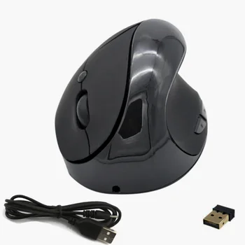 Mouse-ul fără fir Încărcare Verticală Mouse-ul 1600DPI Ergonomic Mouse Optic Vertical de Sănătate Mouse-ul a Proteja Încheietura mâinii Mouse-ul pentru Laptop Pc 0