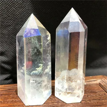 Nataural piatra si cristale bagheta punct rainbow crystal aura obeliscul de piatră de vindecare pentru cadou 5568