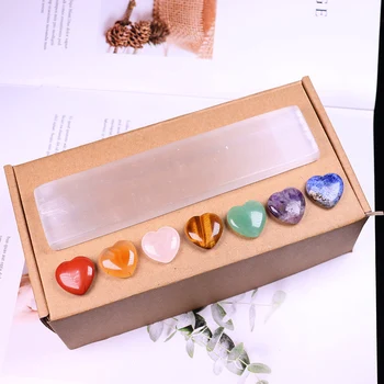 Naturale Cristal Mixt șapte Chakra Piatră de Vindecare 2cm dragoste ornament cristal de artizanat cu Gips carton decor Acasă Cadou 23843