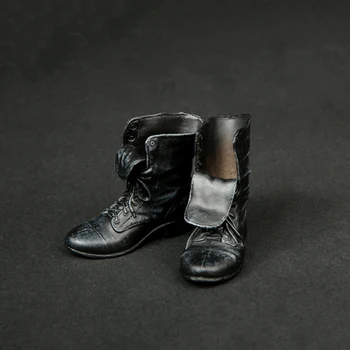 Negru si Maro 1/6 Cizme de Mens Casual Pantofi pentru 12 Inch Cifre Organismele de Păpuși Accesorii cu Picioarele în 0