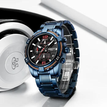 NIBOSI relogio ceas Sport barbati Ceasuri de Lux de top de brand Cuarț ceas de mână pentru bărbați Moda de Cauzalitate Cadran Mare Impermeabil Ceas de mână 0