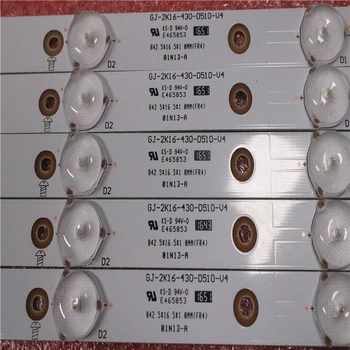 Noi 5 BUC/set 10LED 842.5 mm Pentru Philips 43PUH4900 de Fundal cu LED Benzi Kit Matrix LED Lămpi Obiectiv Benzi LBM430P1001-AJ-2S LB43003 3998