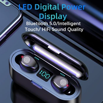 Noi F9 Wireless Bluetooth 5.0 Cască TWS Mini HIFI In-ear Sport Execută setul cu Cască Suport iOS/Android Telefoane HD Apel 2349