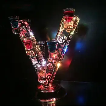 Noi Reîncărcabilă Luminos LED de Dragoste în formă de Cocktail Ceașcă titularul Pahar de Vin roșu Suport de pahare pentru bar club Petrecere Decoratiuni 3691