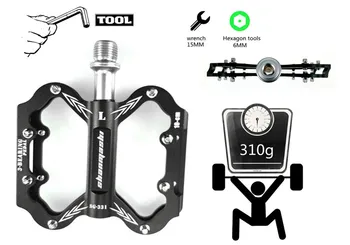 Noi Ultralight pedala de biciclete toate CNC mtb DH, XC mountain bike pedala de Material din aliaj de Aluminiu 3 Rulment Pedale 0