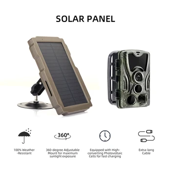 Nou în aer liber Panou Solar 5000mA 12V Solar de Alimentare Încărcător de Baterie pentru Suntek 9V HC900 HC801 HC700 HC550 HC300 Trail Camera 19166