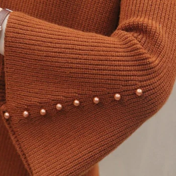 Noua Moda femei cu maneci lungi v-neck pulover subtire de sex feminin de toate-meci subțire de bază tricotate bluza fete culoare solidă pulover de îmbrăcăminte 0