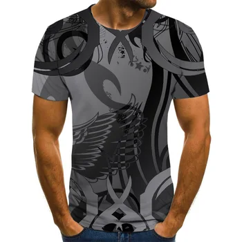Nouă Bărbați T-shirt de Imprimare 3D tridimensional Vârtej Patru Sezoane Sus Jos Camasa Barbati Maneca Scurta Moda T-shirt 2690
